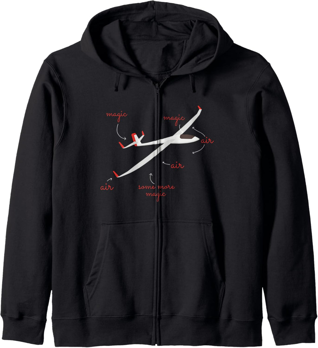 Wieso Segelflieger Piloten fliegen Magie Herren Damen Kinder Kapuzenjacke