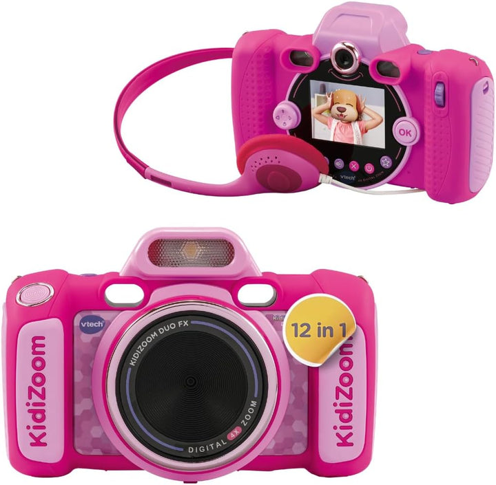 VTech KidiZoom Duo FX in Pink – Robuste Digitalkamera mit kreativen Apps und Spielfunktionen – Für K