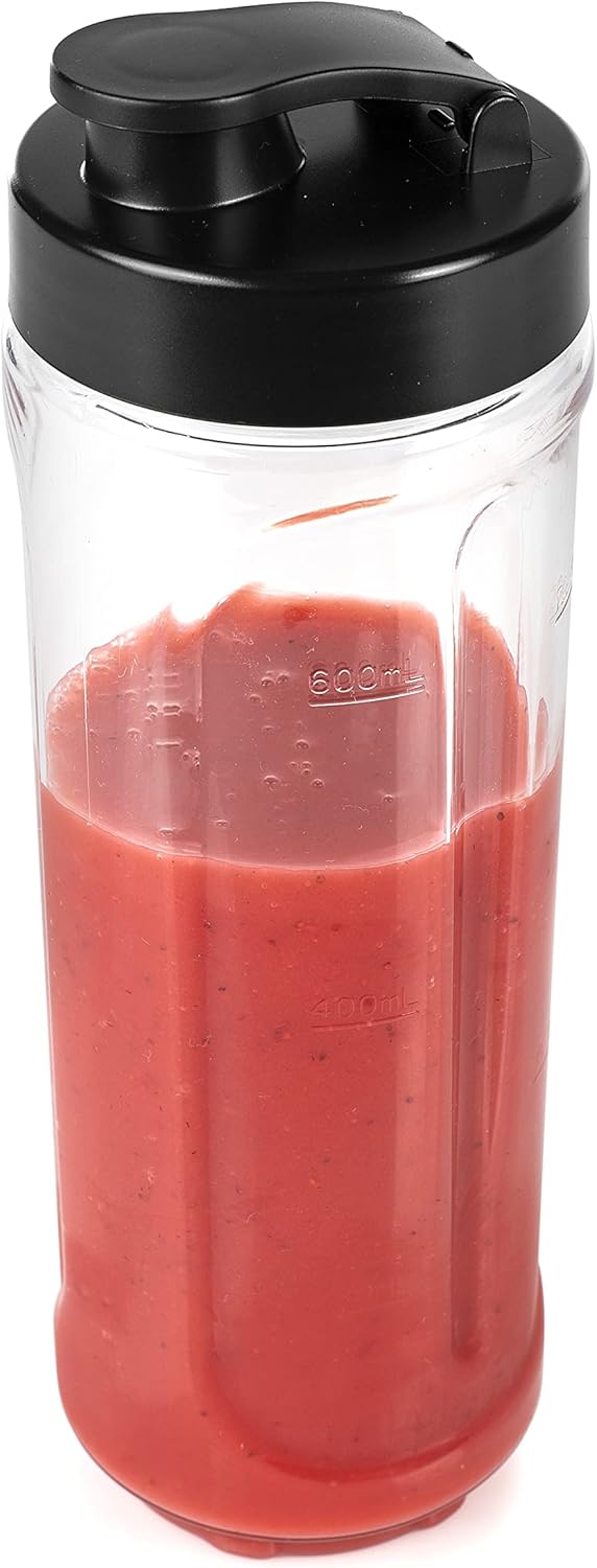 Princess Smoothie Maker to go - Standmixer mit Trinkflasche, 600ml Tritan Behälter, 300 Watt, 217401