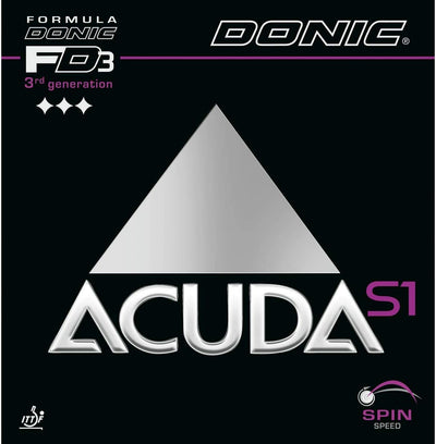 DONIC Belag Acuda S1 Schwarz 2,0 mm, Schwarz 2,0 mm