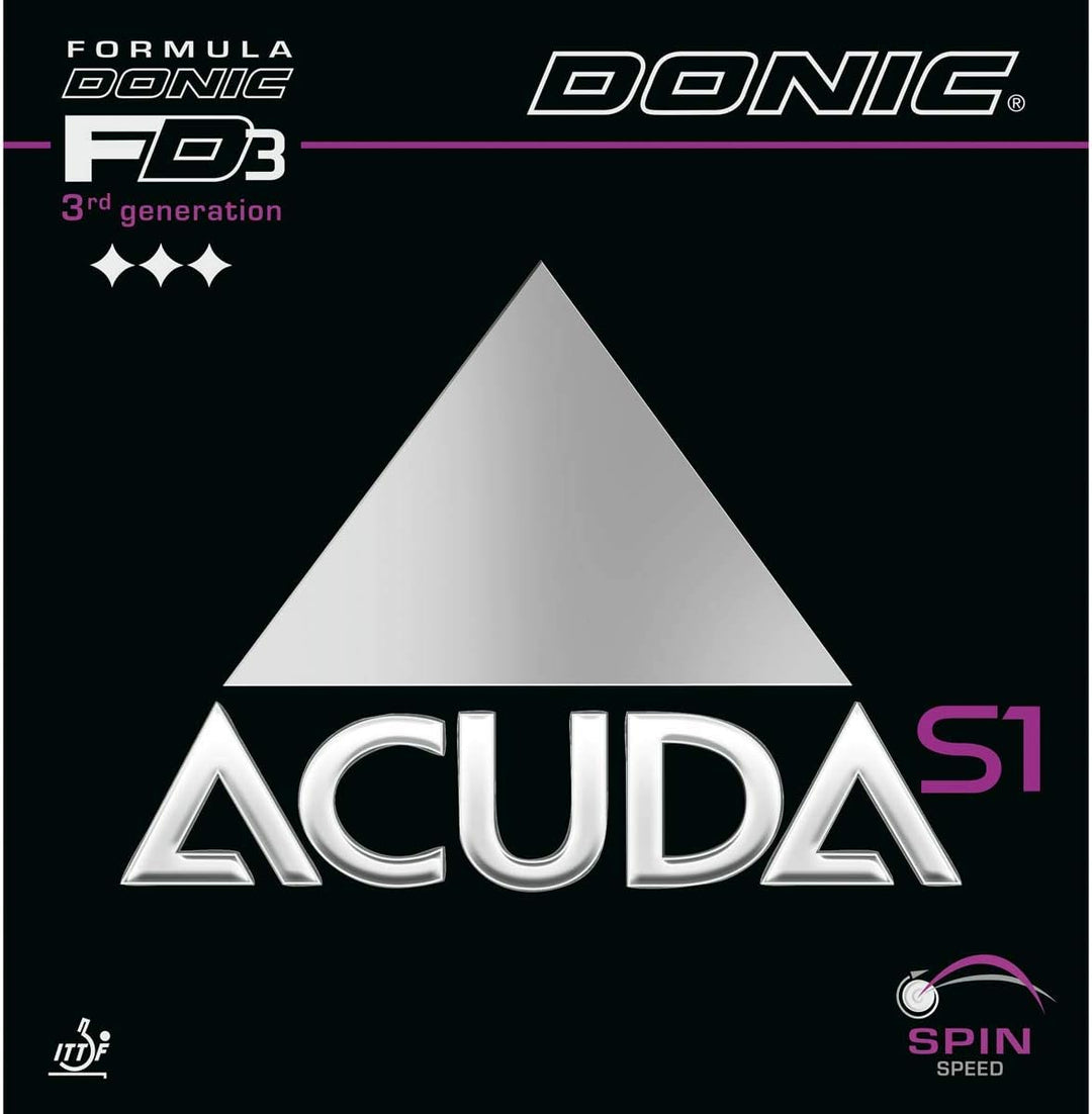 Donic Belag Acuda S1 Schwarz 2,3 mm, Schwarz 2,3 mm