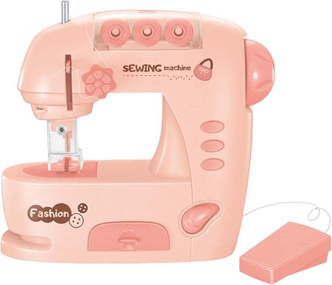 Kinder-Nähmaschine, tragbare Nähmaschine für Anfänger, Mädchen, Jungen, mit Handbuch, Tuch, Nadelein