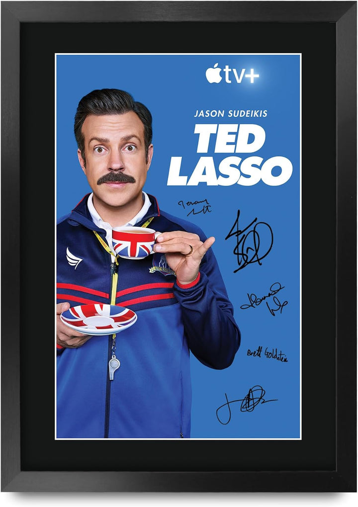 HWC Trading FR A3 Ted Lasso Geschenke Gedrucktes Signiertes Autogramm Poster für Fans von Fernsehn M