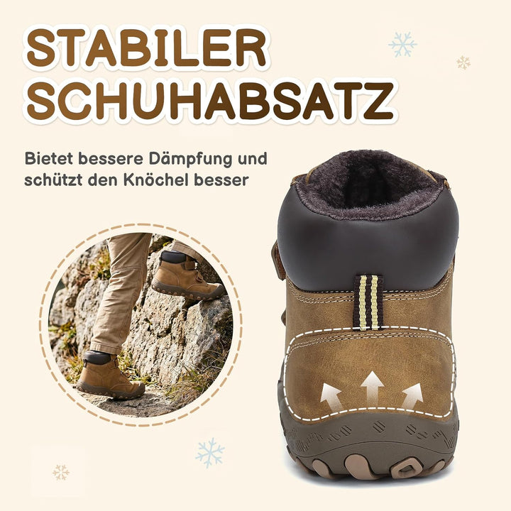 Mishansha Schneestiefel Kinder Winterschuhe Gefüttert Winterstiefel für Jungen Mädchen, Gr.24-38 EU