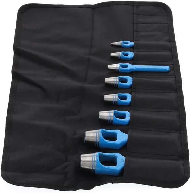 GEDORE Henkellocheisen-Satz, Set 8-teilig, Ø 3 - 25 mm, Gummi Leder Dichtungen Stoff, rund, Stanzeis