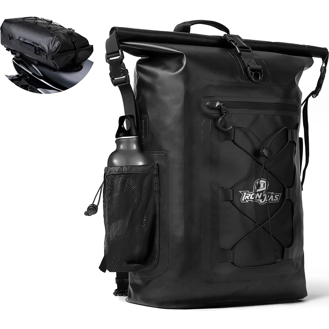 Wasserdicht Motorrad Rucksack 40L Verwendet Werden Rolltop Rucksack mit abnehmbaren Schultergurten P
