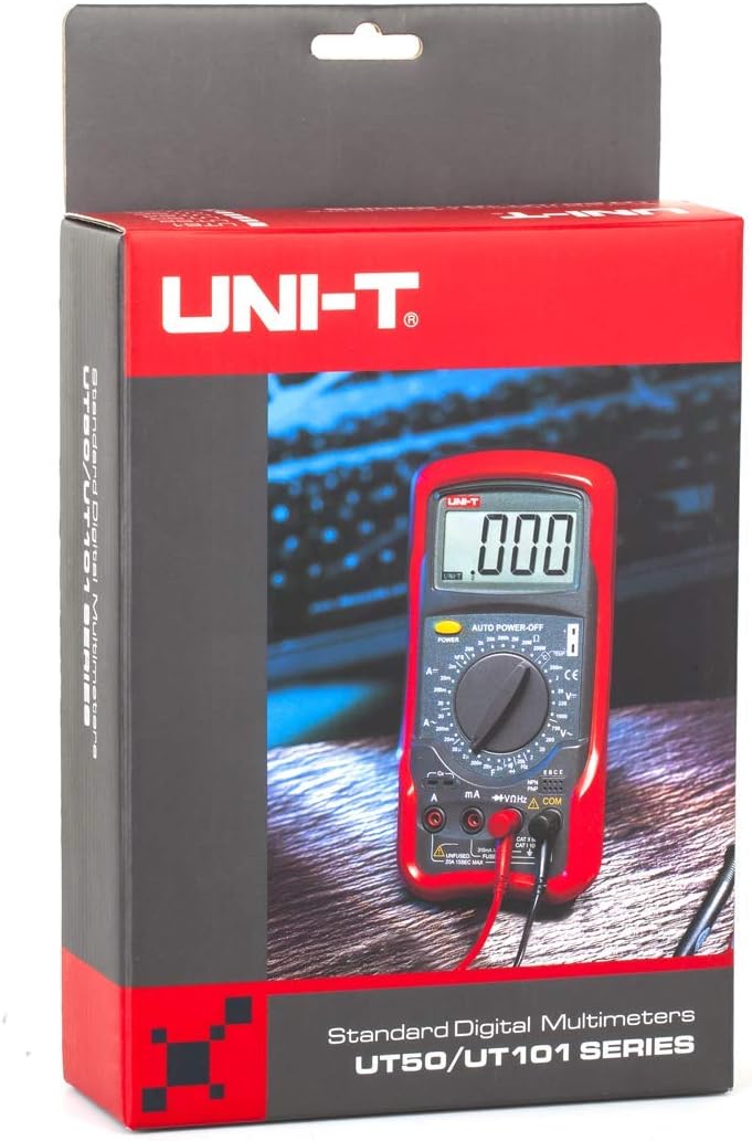 UNIT-T Digital-Multimeter, Kapazität Messung, schwarz UT51/MIE0014
