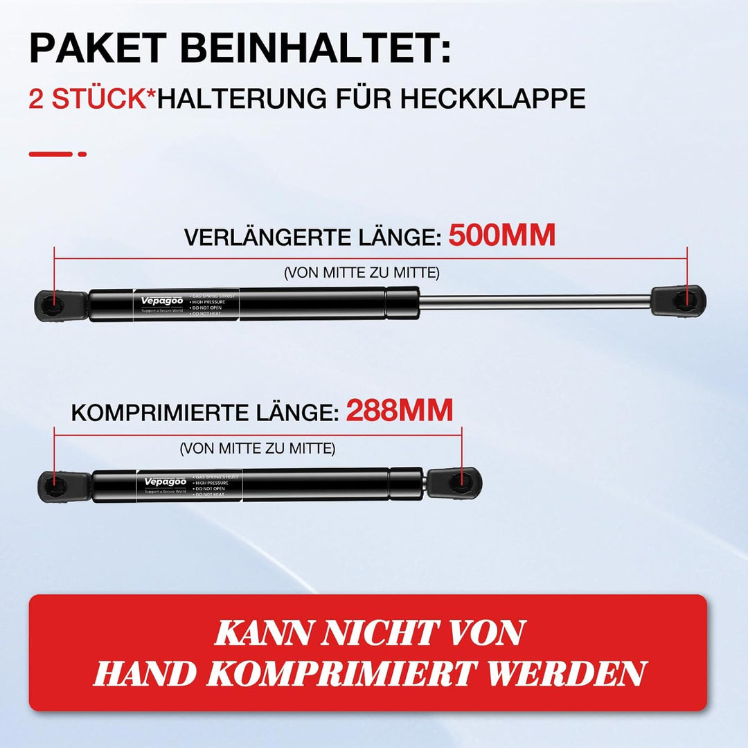 Vepagoo 2X Heckklappendämpfer Kofferraum Gasdruckfedern für 2009-2016 Audi A4 Allroad 8KH B8, 2007-2