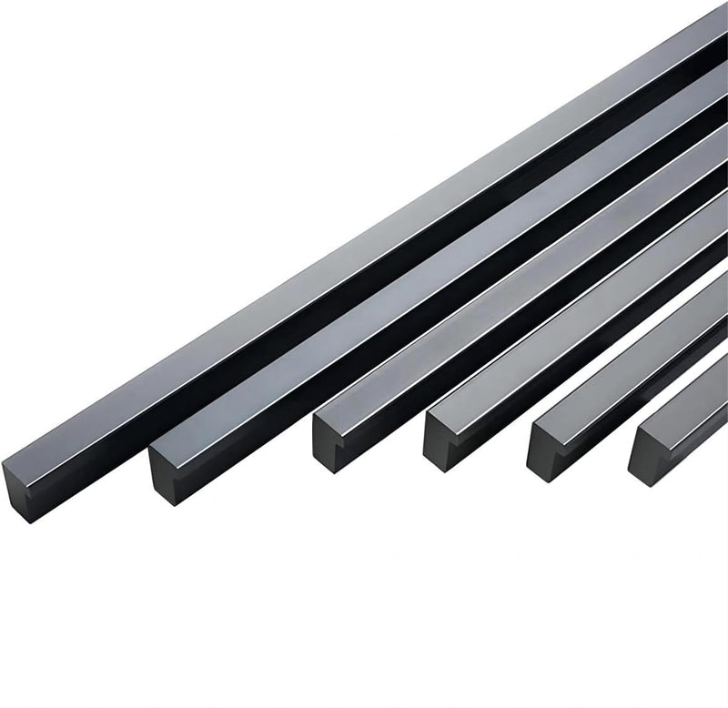 Qrity 10 Stück Aluminiumlegierung schrankgriff schwarz Möbelgriff Stangengriff Bohrlochabstand 256 m
