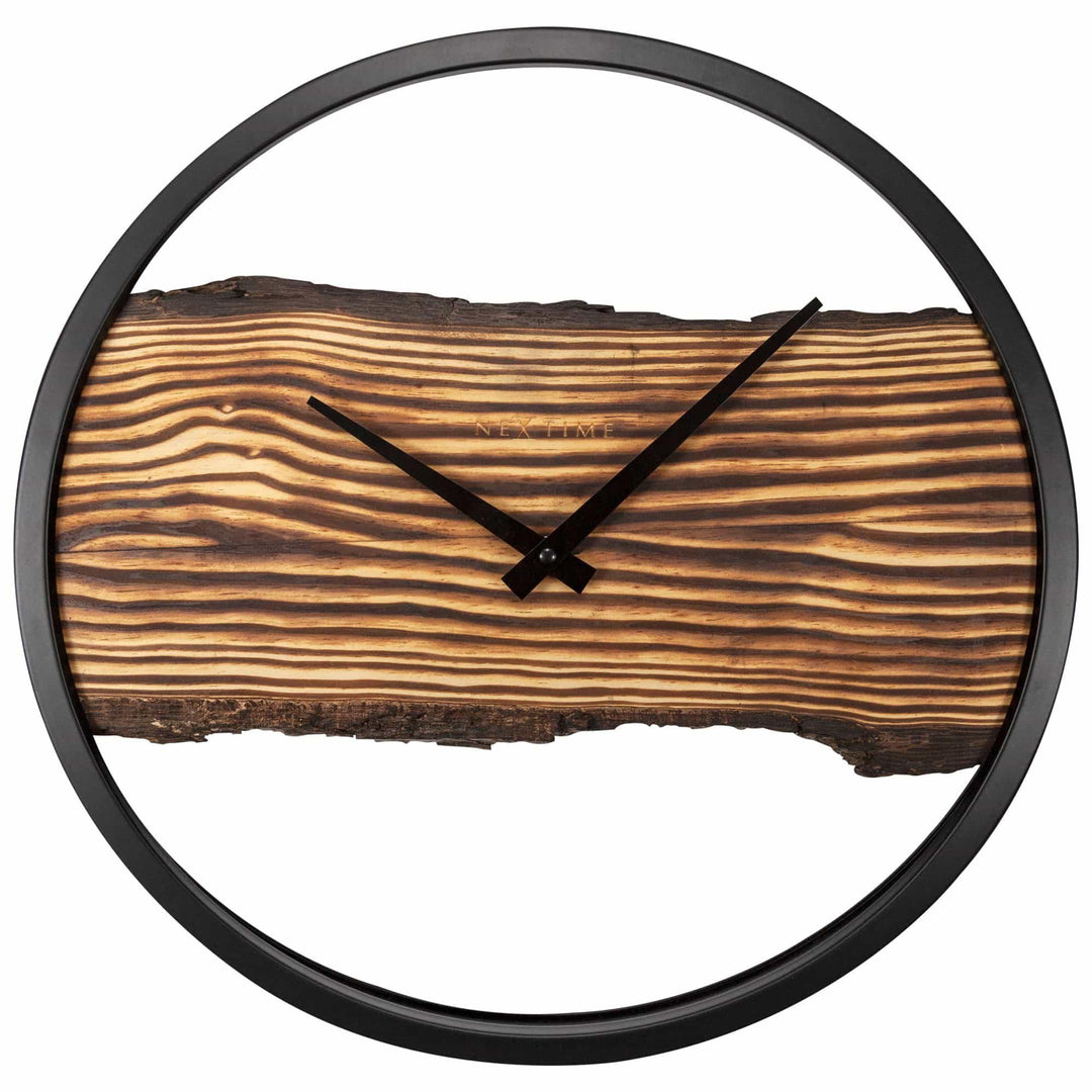 NeXtime 3263BR Wanduhr, Holz, Braun, 45cm