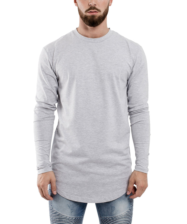 Blackskies Side Zip Langarm T-Shirt | Langes Oversize Fashion Basic Longsleeve Herren Longshirt Long