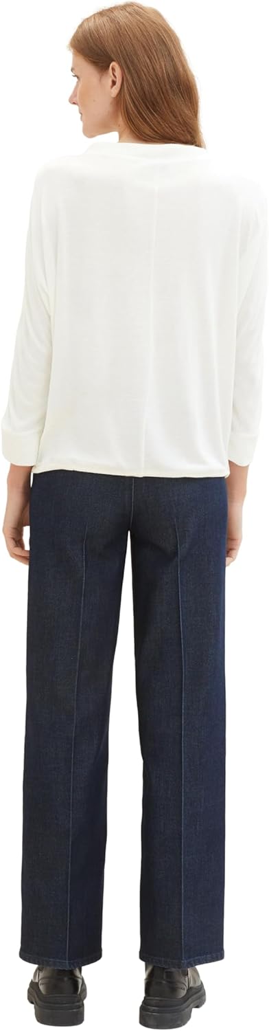 TOM TAILOR Damen T-Shirt, 10315 - Whisper White