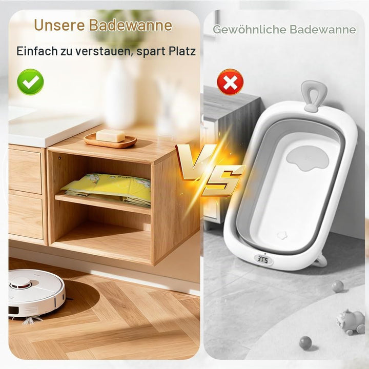 Faltbare Badewanne Kinder Tragbare Säuglings Badewanne Baby mit Ablassschraube Integrierte Tragbare
