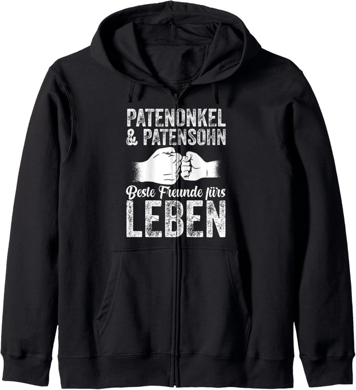 Patenonkel Und Patensohn Taufe Taufzeuge Taufpate Kapuzenjacke
