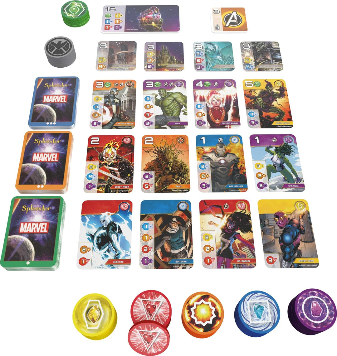 Space Cowboys | Splendor: Marvel | Gesellschaftsspiel | Ab 10 Jahren | 2-4 Spieler | 30 Minuten