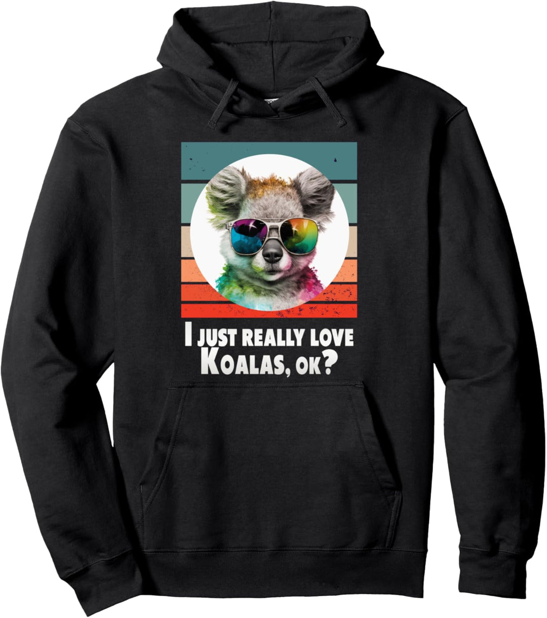 Lustiger Koala mit Sonnenbrille, witziges Koala Pullover Hoodie