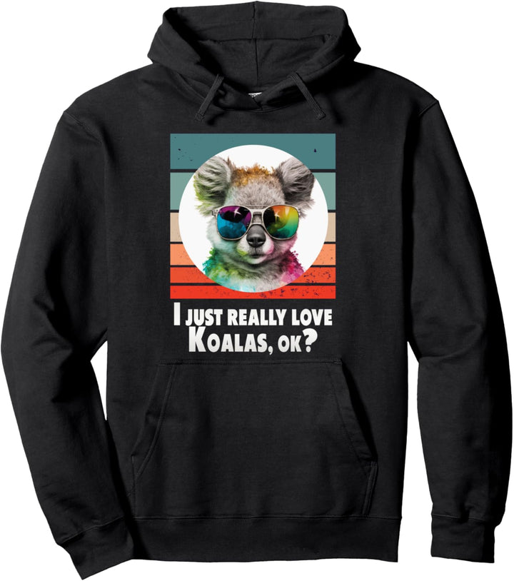 Lustiger Koala mit Sonnenbrille, witziges Koala Pullover Hoodie