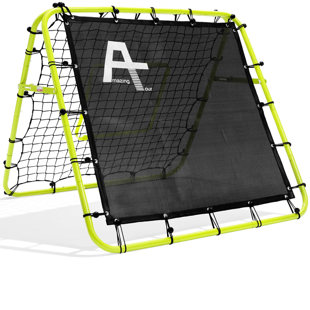 Doppelseitige Rebounder Net Fussball Training Ausrüstung, 100/120/180cm, Fussball Tor Kickback Ziel