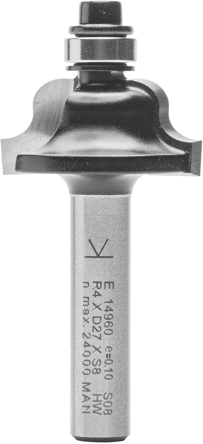 ENT 14960 Römischer Profilfräser HW, Schaft (S) 8 mm, Durchmesser (D) 27 mm, NL 11,9 mm, R 4 mm, SL