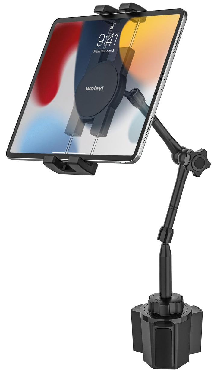 Flexibel Tablet Halterung Getränkehalter Auto [Aluminium Verstellbarer Magic Arm] KFZ LWK Wohnmobil