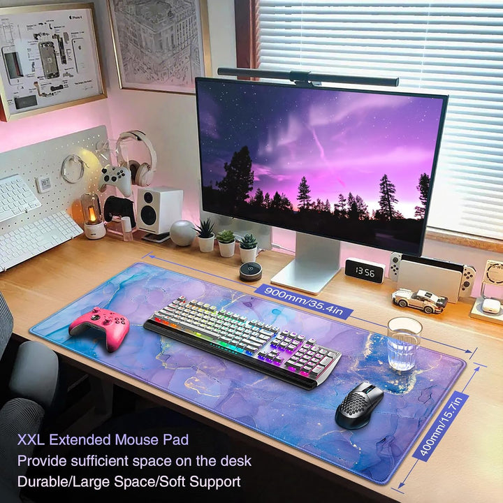 Gaming Mauspad, Mauspad 900x400mm(35.4x15.7in) XXL,rutschfeste Mouse Pad/Mauspads,Einfach Zu Reinige