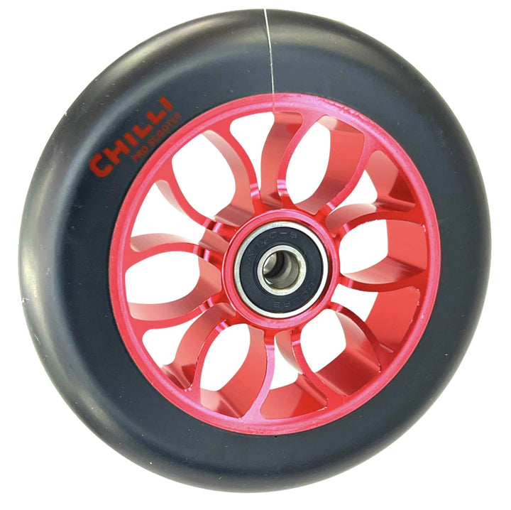 Chilli Pro Stunt-Scooter Rolle spoked Reaper Grim 110mm Rot/PU Schwarz 110mm Reaper Rot, 110mm Reape