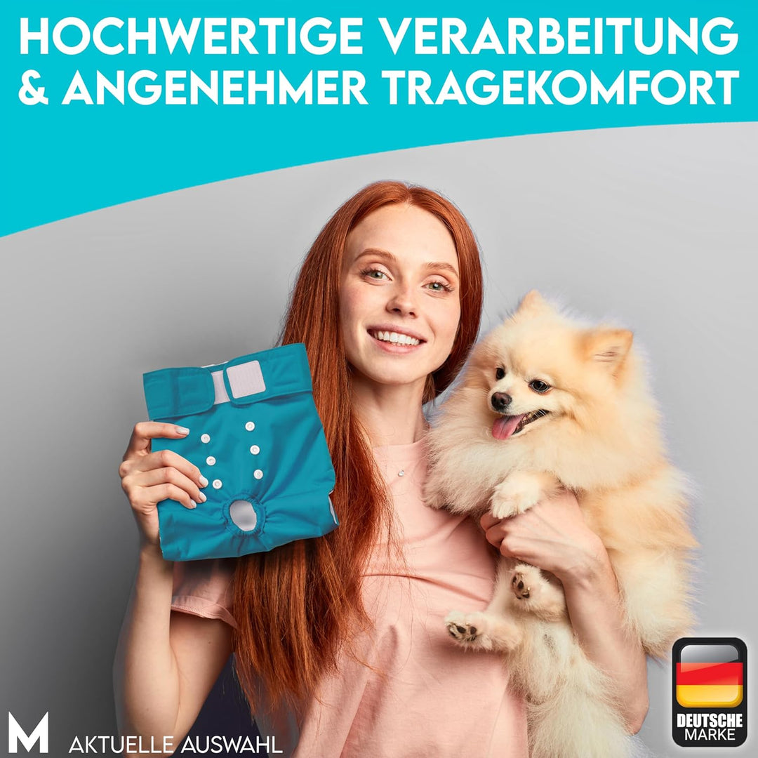 HUND IST KÖNIG Hundewindeln für Hündinnen (3 Stück) - Hochabsorbierende Läufigkeitshose für Hündinne