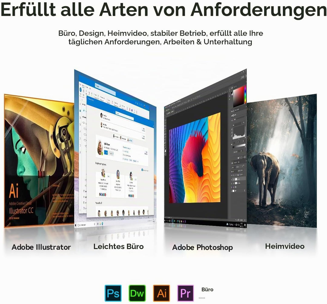 Beelink Mini PC, Intel 12th Gen Alder Lake- N95(bis zu 3.4GHz), 16GB DDR4 RAM 500GB SSD, Mini S12 De