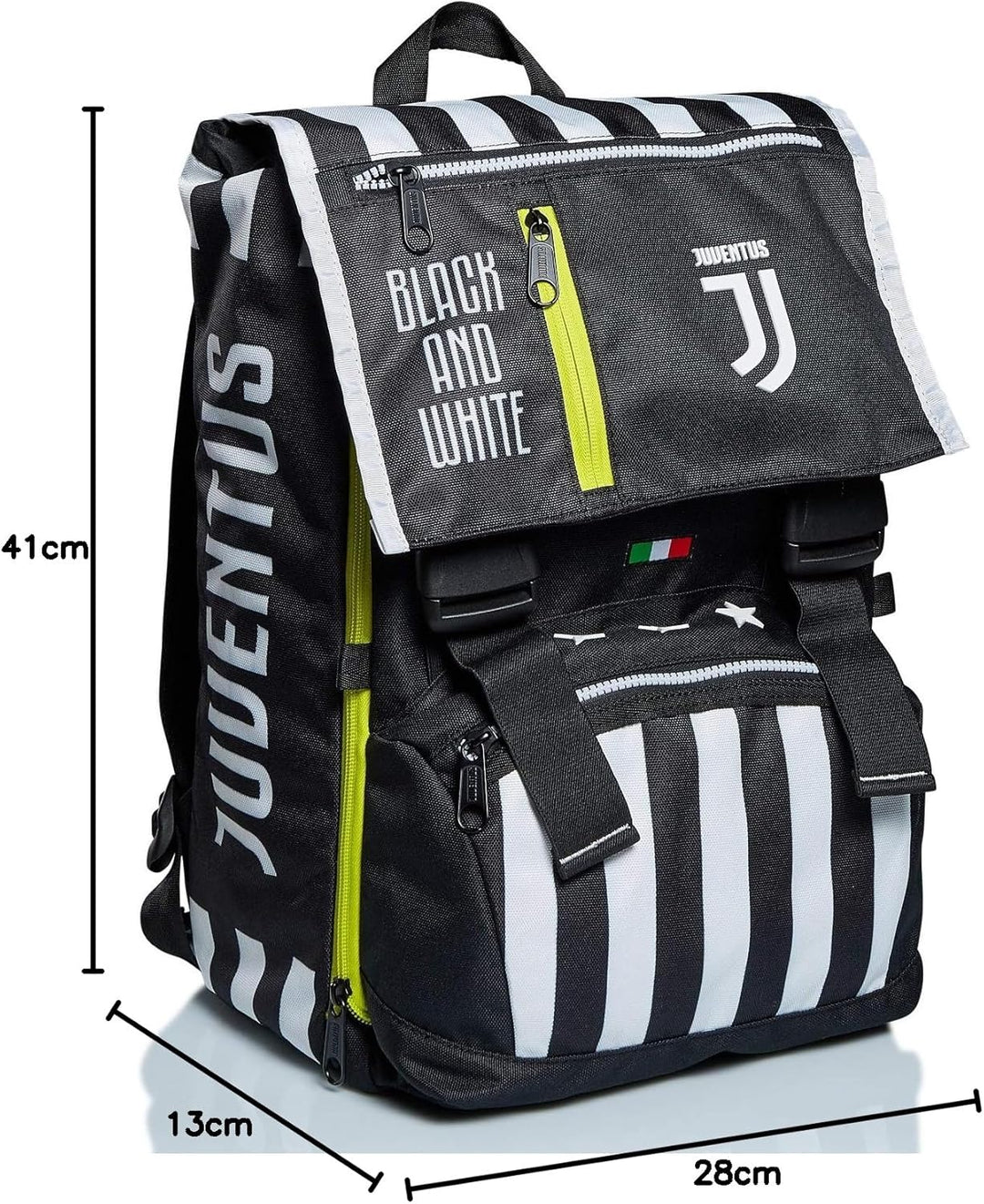 Big Juventus ausziehbarer Rucksack, beste Kombination, schwarz und weiss, Schule und Freizeit, mit p