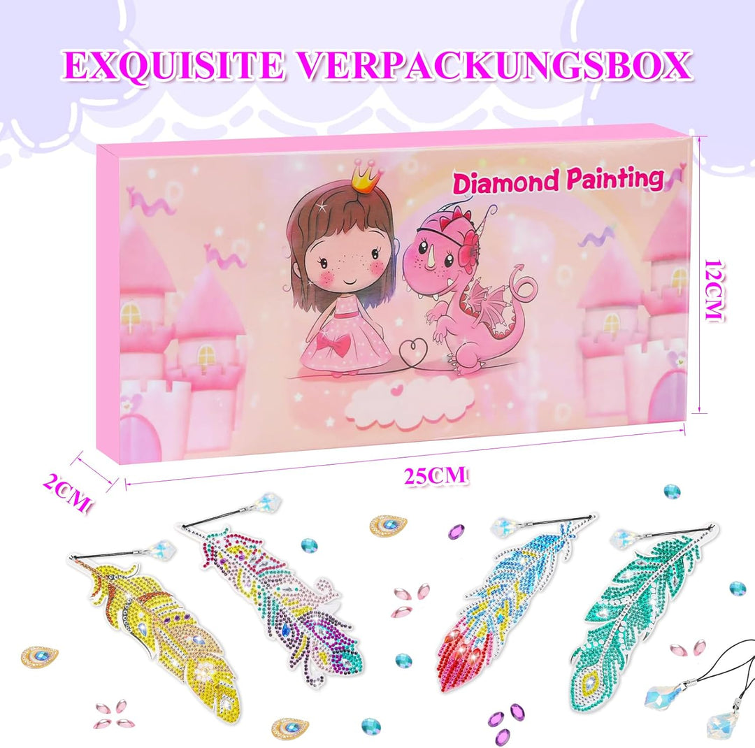 Diamond Painting Kinder, Bastelset Kinder ab 6 Jahre, Basteln Geschenke für Mädchen 6-11 Jahre DIY L