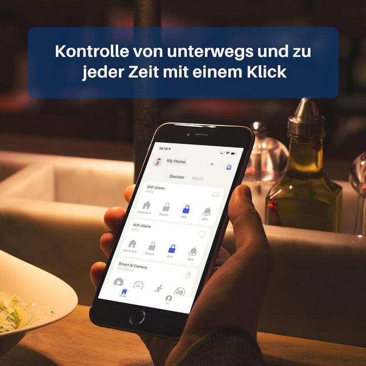 Chuango OV-300 - Smart WiFi Alarm System, kabelloses Haussicherheitssystem mit Basisstation, 97 db,