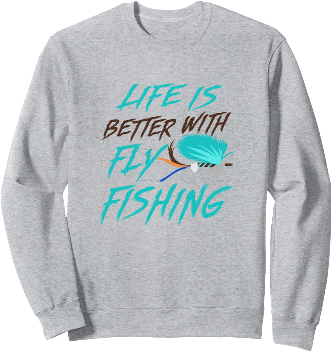Angeln Hobby Angler Angler Forelle Fliegenfischen Sweatshirt
