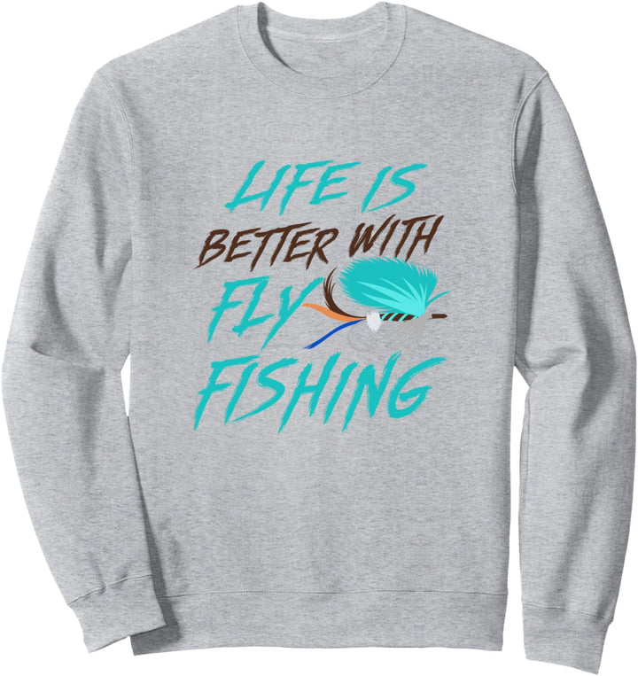 Angeln Hobby Angler Angler Forelle Fliegenfischen Sweatshirt