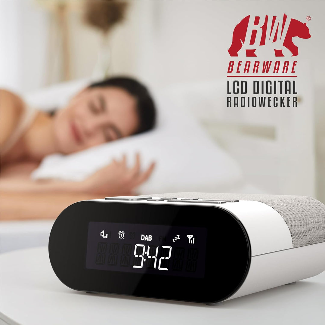CSL - DAB Plus Radio digital - Radiowecker DAB+ FM UKW - je 20 Speicherplätzen – 16 Lautstärkestufen