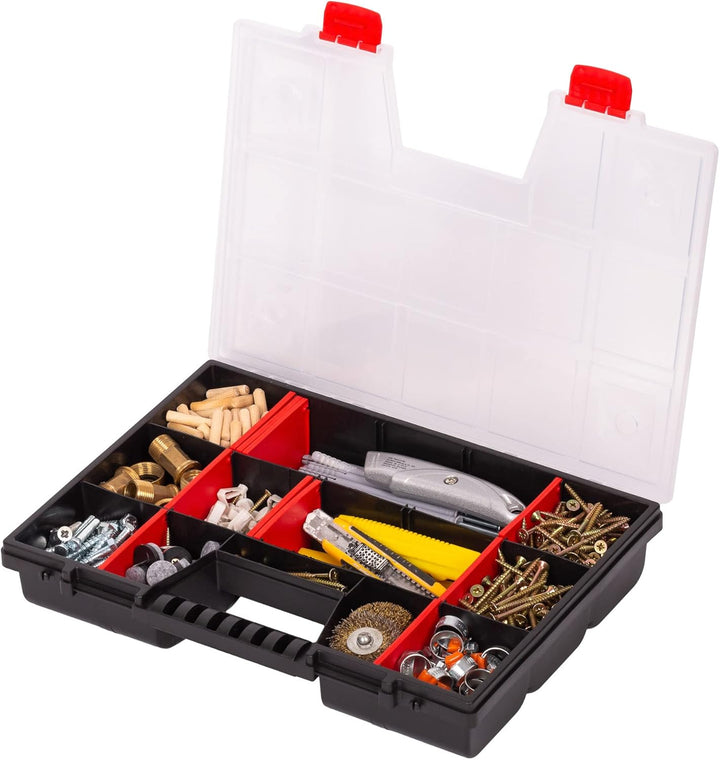 Mivos Sortierkasten 16” für Zubehör und Kleinteile - Sortimentskasten 390 x 290 x 65 mm - Sortierbox
