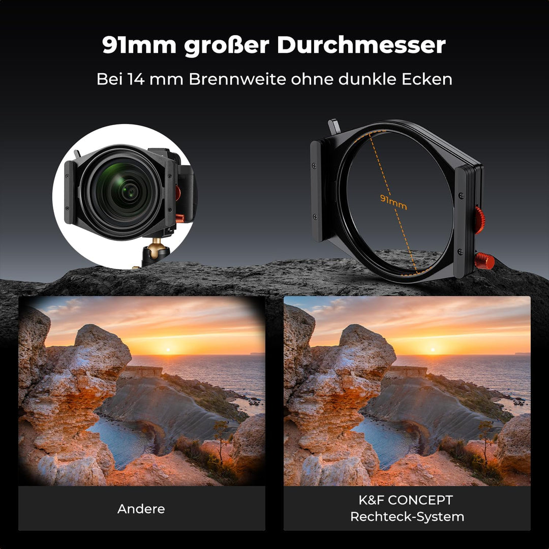 K&F Concept Nano X-PRO Rechteckfilter Set Square Filter Kit(inkl.95mm CPL Filter+ ND8/ND64/ND1000+ F