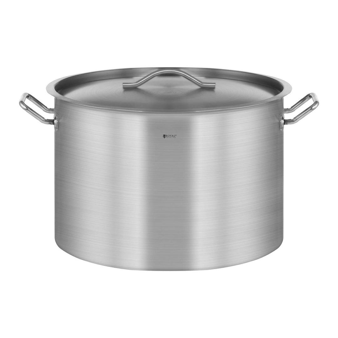 Royal Catering Kochtopf gross 106 L / 60 cm Innendurchmesser Edelstahl für alle Herdarten mit Deckel