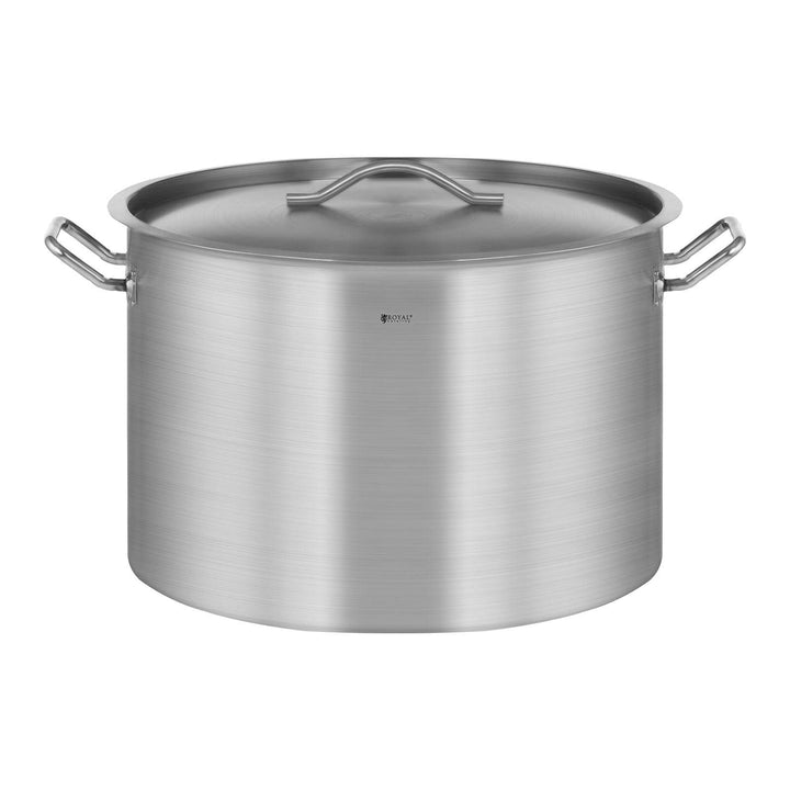 Royal Catering Kochtopf gross 106 L / 60 cm Innendurchmesser Edelstahl für alle Herdarten mit Deckel