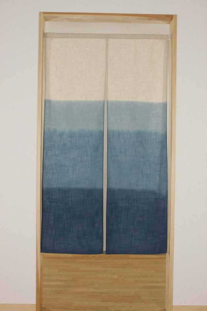 Noren Vorhang, Wandteppich, Blau, Grösse: 85 x 150 cm