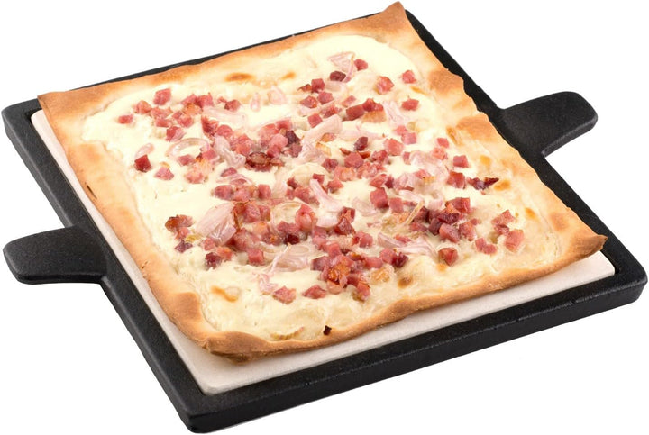 tepro Grillzubehör Pizzastein-Einleger, Rost in Rost System rund 57 cm Ø Pizzastein eckig, Pizzastei