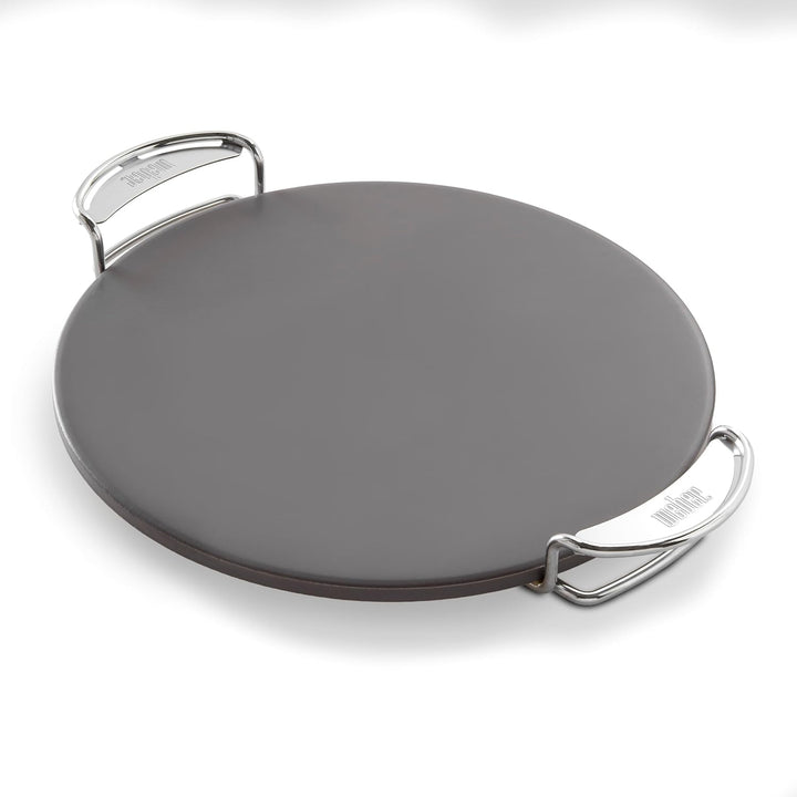 Weber Crafted Glasierter Pizzastein - hitzebeständig, speichert Wärme gleichmässig, für knusprige Pi