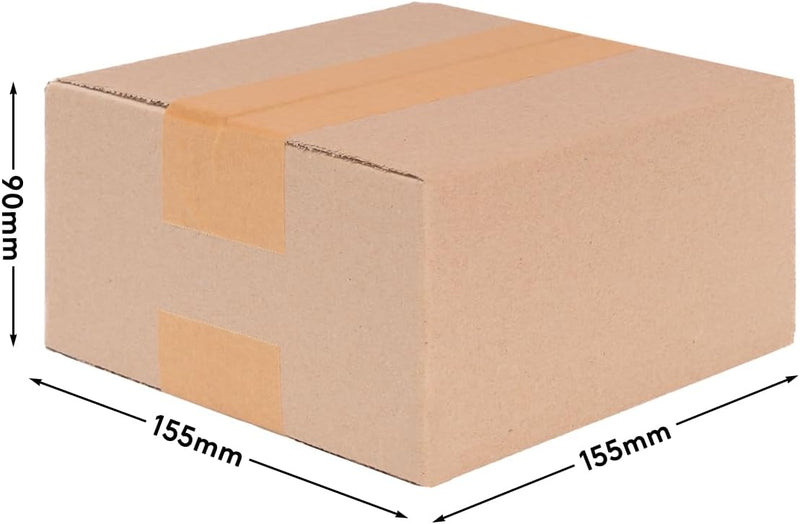 verpacking 200 Faltkartons Versandkartons DHL Kartons 150 x 150 x 80 mm, KK-05, 1-Wellig [KK-05] 150