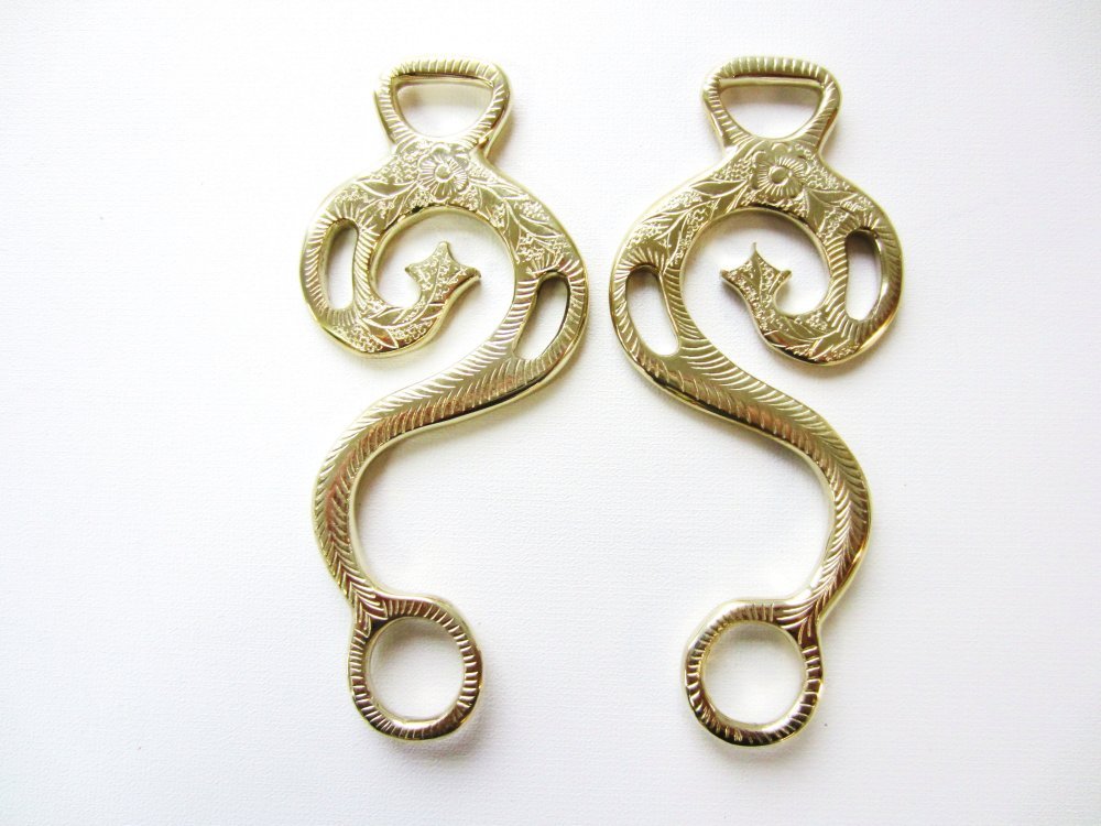Hackamore Barock Gold - messingfarben - 1 Paar Schenkel