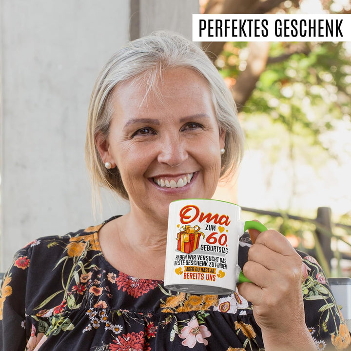 Tasse Grossmutter Geschenk Oma zum 60. Geburtstag haben wir versucht das beste Geschenk zu finden, a