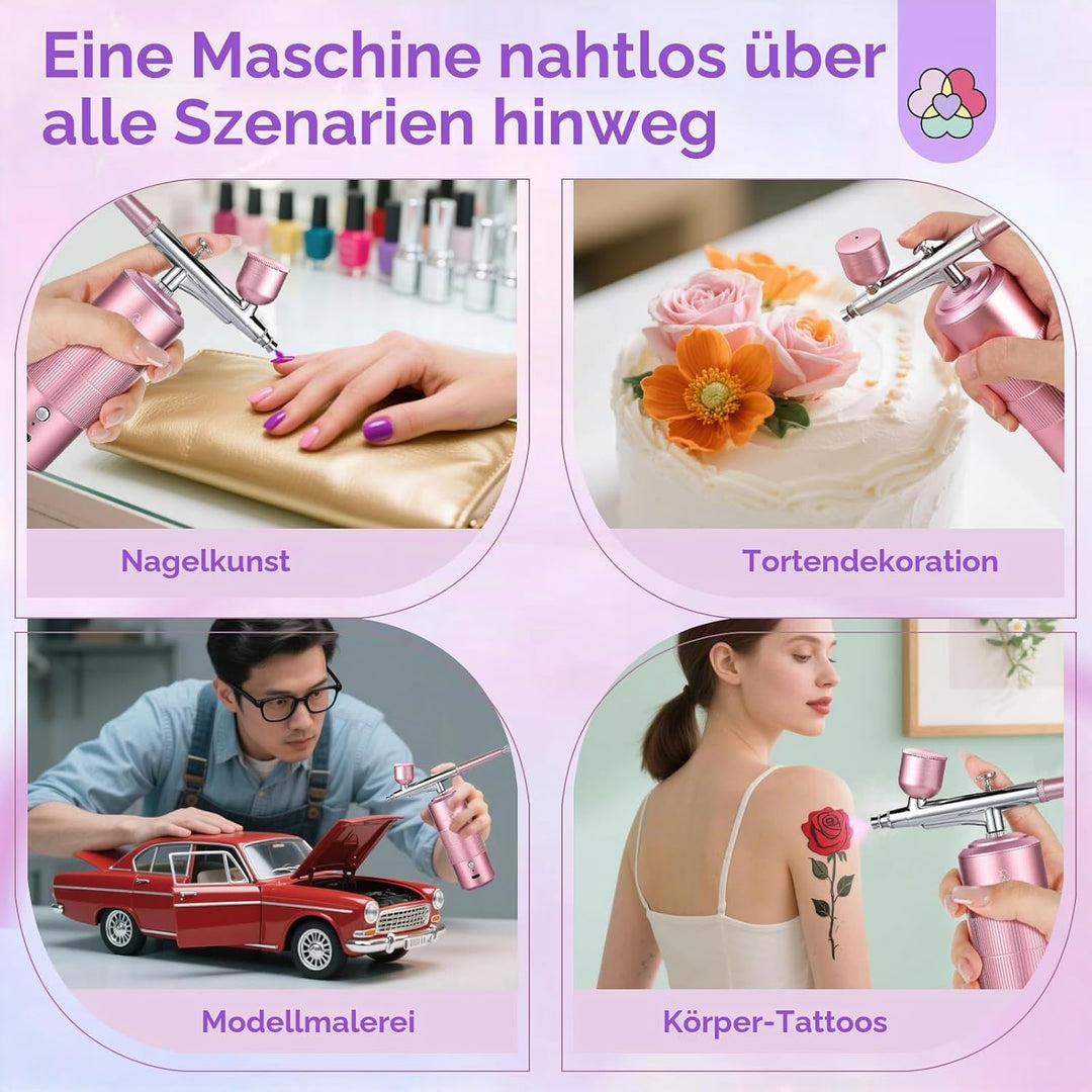 SAVILAND Erweiterte grenzenlose Nail Art-Kreativität · Salon-perfekte Ergebnisse Nail Art Airbrush-S