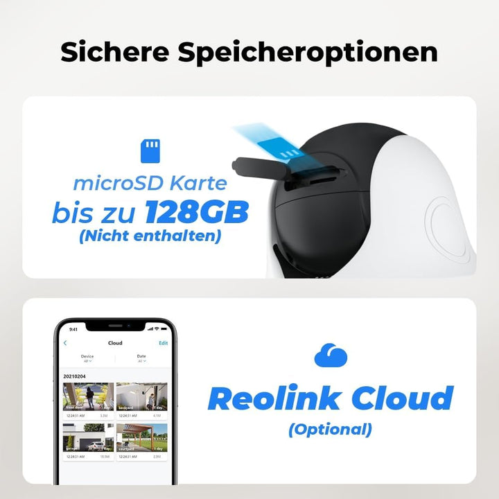 Reolink 3MP Überwachungskamera Aussen Akku WLAN 355°/140° Schwenkbar, 2K Solar IP Kamera Outdoor, Pa