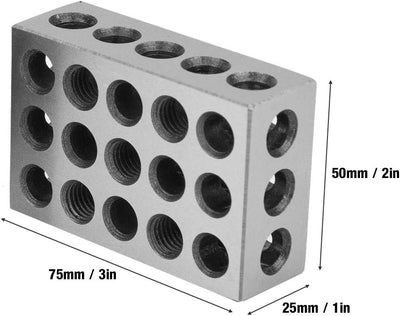 Frösmaschine Parallel Pad Eisen, 2 Stück 25 X 50 X 75 Mm Blöcke 23 Löcher Frösen Parallel Spannblock