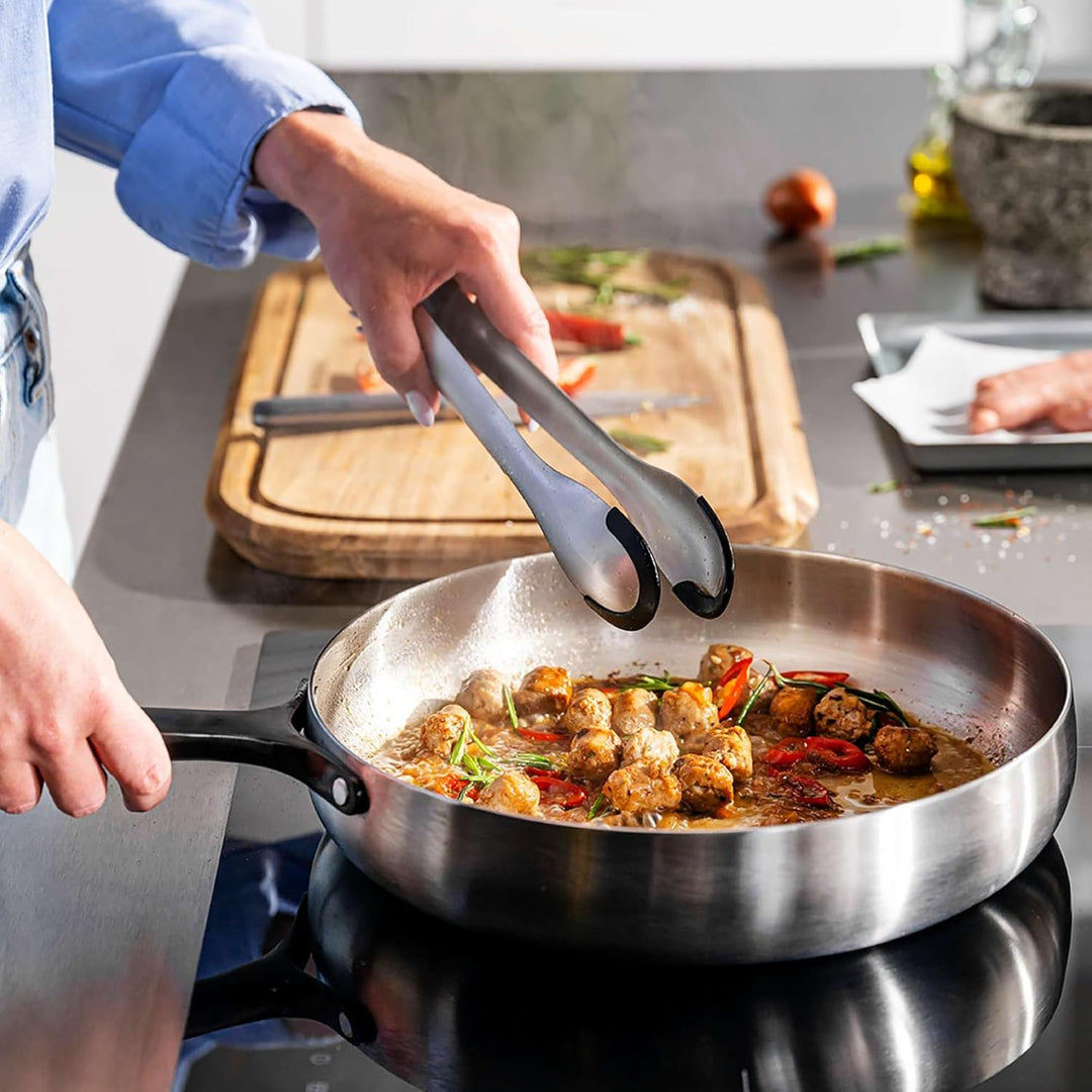 Berghoff Home Edelstahl Pfanne 24cm – ohne PFAS – Universalpfanne für alle Herdarten – Pfanne Indukt