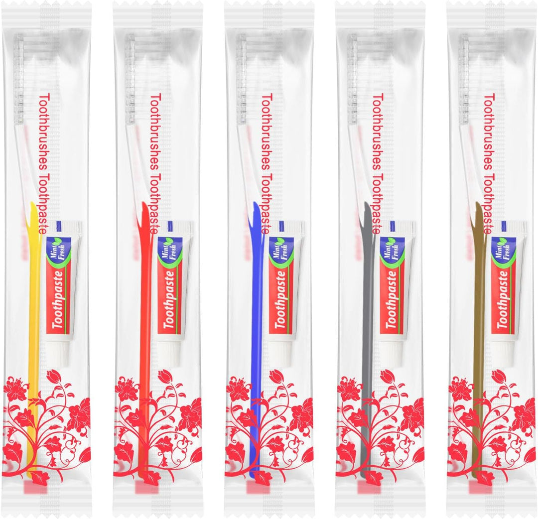 Einmal Zahnbürsten,30 Packungen Einwegzahnbürsten Mit Zahnpasta Set Einzeln Verpackt für Hotel/Campi