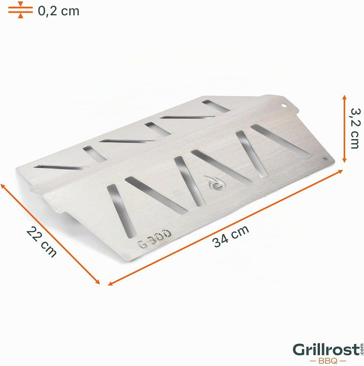 Grillrost.com Das Original HV Aromaschienen Genesis 2 St. Hitzereflektor Genesis I, 2 St. Hitzerefle